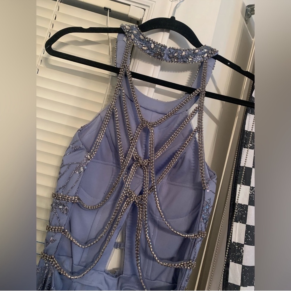 Blue Relaxed Fit Jumpsuit with Vintage Appeal - Picture 9 of 10